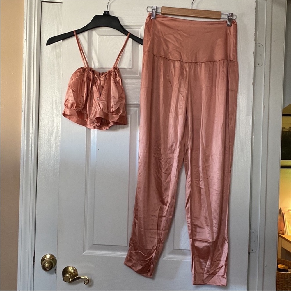 RARE VTG 60’s I Dream of Genie Jer Marai Bronze Nylon Pajamas 2pc Set